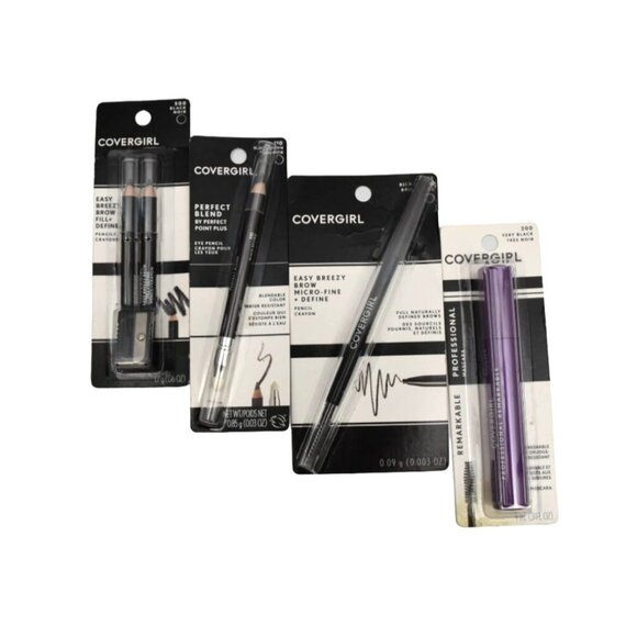 CoverGirl Eye Pencil Mascara Set Perfect Blend Easy Breezy Brow Remarkable - Picture 1 of 5